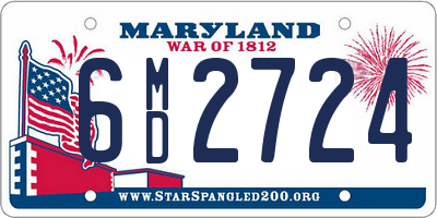 MD license plate 6MD2724