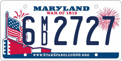 MD license plate 6MD2727