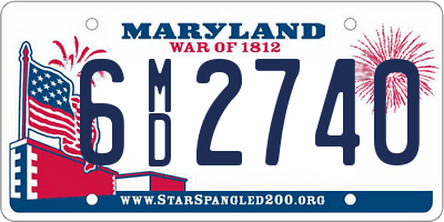 MD license plate 6MD2740