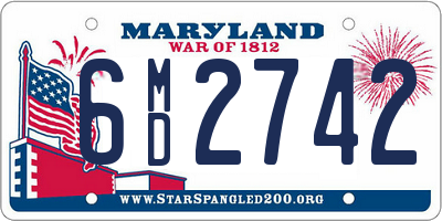 MD license plate 6MD2742