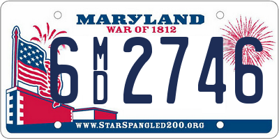 MD license plate 6MD2746