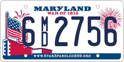 MD license plate 6MD2756