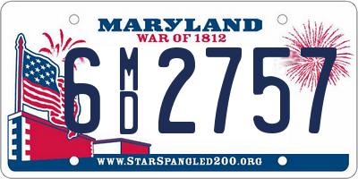 MD license plate 6MD2757