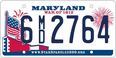 MD license plate 6MD2764