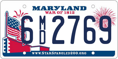 MD license plate 6MD2769