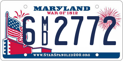 MD license plate 6MD2772