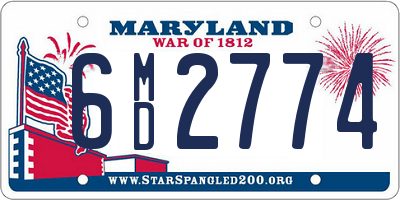 MD license plate 6MD2774