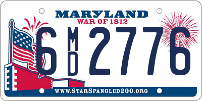 MD license plate 6MD2776