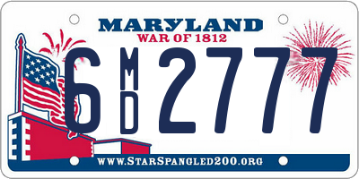 MD license plate 6MD2777