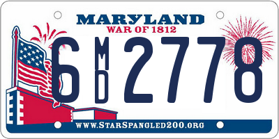 MD license plate 6MD2778