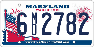 MD license plate 6MD2782