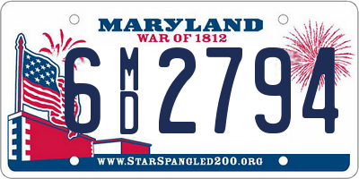 MD license plate 6MD2794