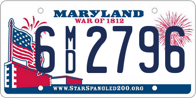 MD license plate 6MD2796