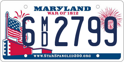 MD license plate 6MD2799