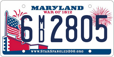 MD license plate 6MD2805