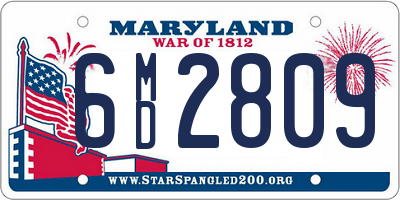 MD license plate 6MD2809