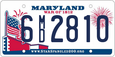 MD license plate 6MD2810