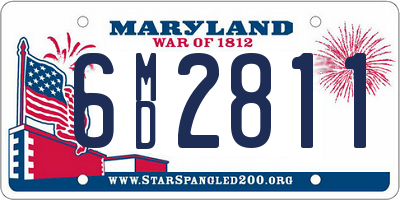 MD license plate 6MD2811