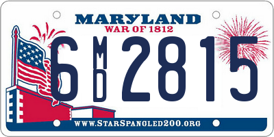 MD license plate 6MD2815