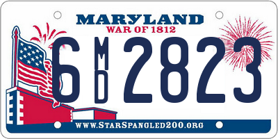 MD license plate 6MD2823