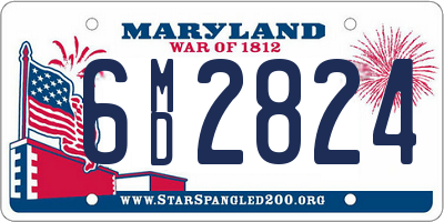 MD license plate 6MD2824