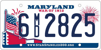 MD license plate 6MD2825