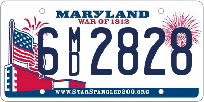 MD license plate 6MD2828