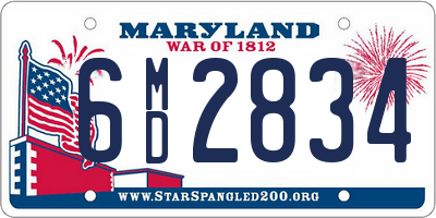 MD license plate 6MD2834