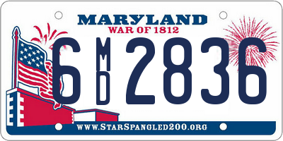 MD license plate 6MD2836