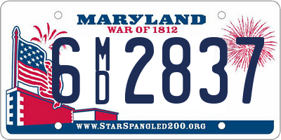 MD license plate 6MD2837