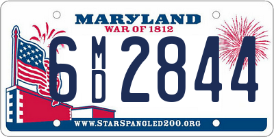 MD license plate 6MD2844