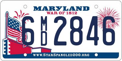 MD license plate 6MD2846