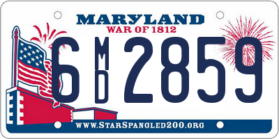 MD license plate 6MD2859