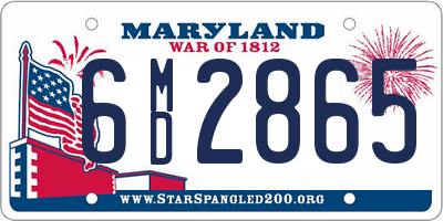 MD license plate 6MD2865