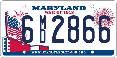 MD license plate 6MD2866