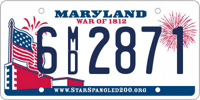 MD license plate 6MD2871