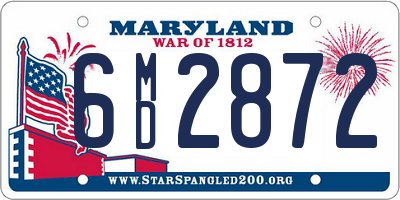 MD license plate 6MD2872