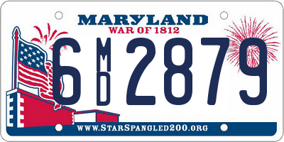 MD license plate 6MD2879
