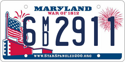 MD license plate 6MD2911