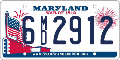 MD license plate 6MD2912