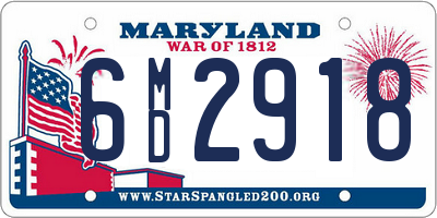 MD license plate 6MD2918