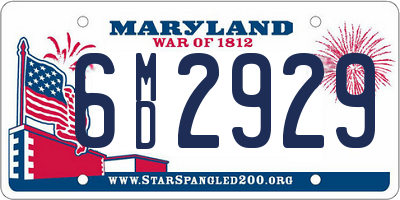 MD license plate 6MD2929