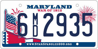 MD license plate 6MD2935