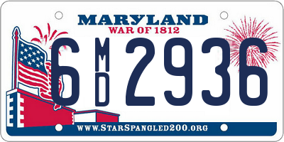 MD license plate 6MD2936