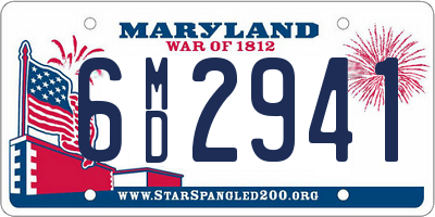 MD license plate 6MD2941