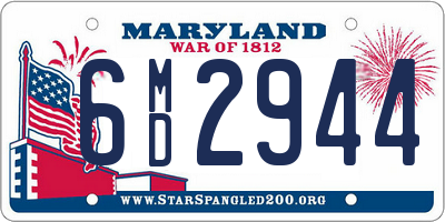 MD license plate 6MD2944