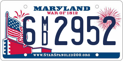 MD license plate 6MD2952
