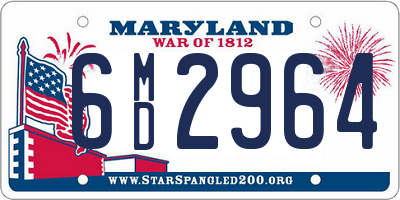 MD license plate 6MD2964