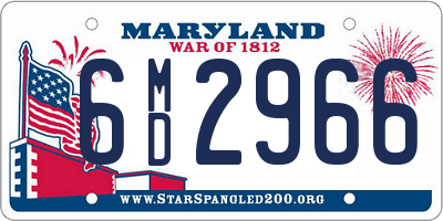 MD license plate 6MD2966