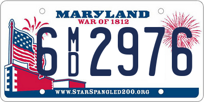 MD license plate 6MD2976